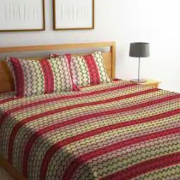 Chevron Print King-Size Bed Cover with Pillow Covers-image-25