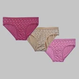 Pack of 3 Micro Print Briefs with Elasticated Waist-image-63
