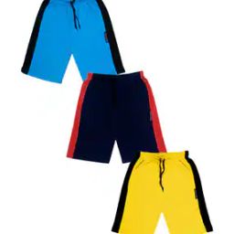 Pack of 3 Colourblock Cotton Bermudas-picture-48