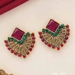 Women Chick Ethnicity Embellished Stud Earrings-image-1