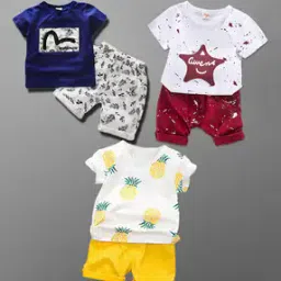Pack of 3 Shorts & T-Shirt Set-image-69