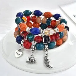 Set of 3 Beaded Bracelets-image-43