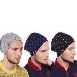mack jonney Pack of 3 Printed Beanie Caps-picture-20