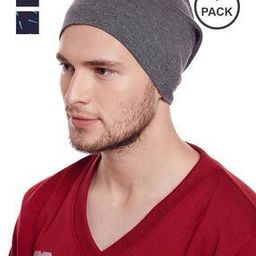 Pack of 3 Cotton Beanie Caps-image-46