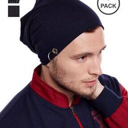 Pack of 3 Cotton Beanie Caps-image-1