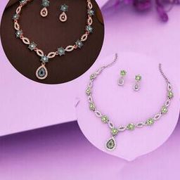 Women Necklace Earings Set-image-69