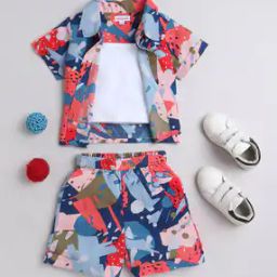 taffykids Girls Printed Top & Shorts Set-picture-8