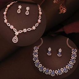 Women Fusion Necklace And Earrings Set-image-95