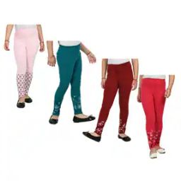 Pack of 4 Floral Print Leggings-image-49