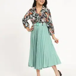 otabu Girl Printed A-Line Dress-picture-40