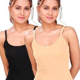Pack of 2 Cotton Scoop-Neck Camisoles-picture-16