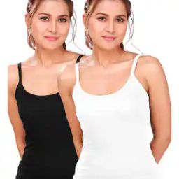 Pack of 2 Cotton Scoop-Neck Camisoles-image-16