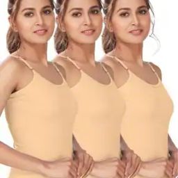 Pack of 3 Cotton Scoop-Neck Camisoles-41
