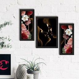 Set of 3 Love Theme Matt Texture UV Art Painting-image-0