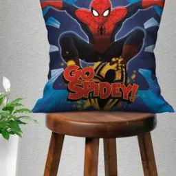 Spiderman Print Cushion Cover with Zip Closure-14