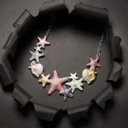 Silver-Plated Sea Shell Necklace-image-59