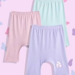 Girls Pack of 3 Printed Cotton Diaper Pants-image-82