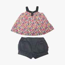 Printed Top with Shorts-image-0