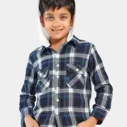 Checked Shirt with Patch Pockets-image-49