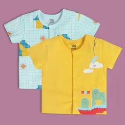 Infants Pack of 2 Printed Cotton Jhablas-picture-27