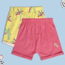 Boys Pack of 2 Printed Cotton Shorts-53