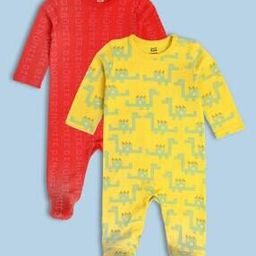 Boys Pack of 2 Printed Cotton Sleepsuits-picture-30