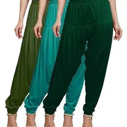 Pack of 3 Patiala Pants with Elasticated Waist-picture-23