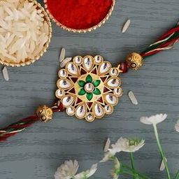 Stone-studded Floral Rakhi-image-7