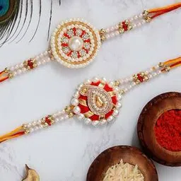 Set of 2 Pearl Beaded Rakhis-picture-15