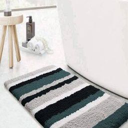 Striped Rectangular Bath Mat-0