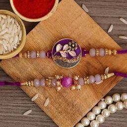 Pack of 2 Stone-Studded Bracelet Rakhis-image-22