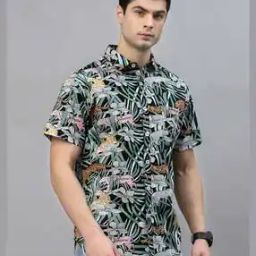 Floral Shirt with Patch Pocket-34