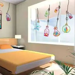 Hanging Bottles Cartoon Decorative Wall Sticker for Home Décor (45 CM x 60 CM)-22