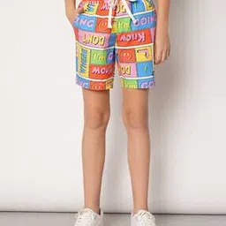 Typographic Print Regular Fit Shorts-image-37