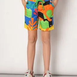 Abstract Print Regular Fit Shorts-image-1