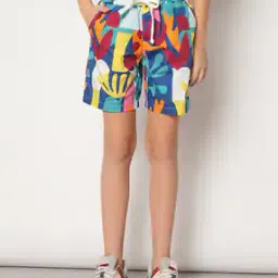 Abstract Print Regular Fit Shorts-image-35