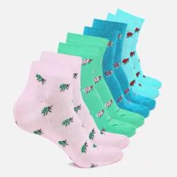 Pack of 4 Printed Ankle-Length Socks-image-60