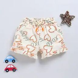 Girls Regular Fit Flat Front Floral Print Shorts-image-104