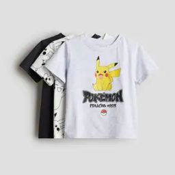 Boys Pack of 3 Printed Tshirt-image-1