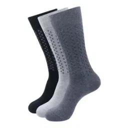 Pack of 3 Geometric Print Mid-Calf Length Socks-picture-24