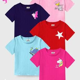 Girls Cotton Cartoon Printed T-shirt-image-65