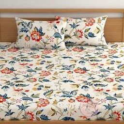 Floral Bedsheet With 2 Pillow Cover-23