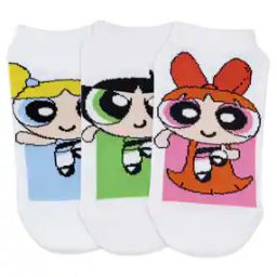 Pack of 3 Power Puff Print Ankle-Length Socks-48