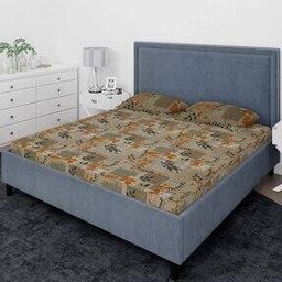 Premium Pure Cotton Floral Double Bedsheet Set -image-1