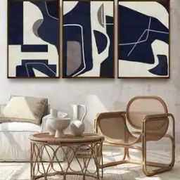 Set of 3 Boho Print Canvas Paintings 30" x 20"-image-79