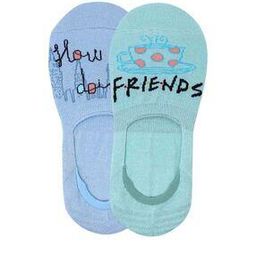 Pack of 2 Graphic Print No-Show Socks-image-13