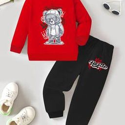 Graphic Pants & T-shirt Set-image-49