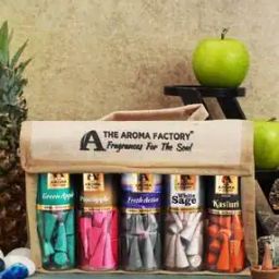 Pack Of 5 Incense Dhoop Cones Set with Holder -image-0