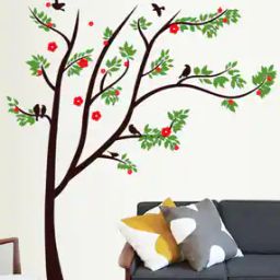 Tree with Birds Self-Adhesive Wall Sticker-47