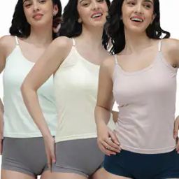 Women Cotton Camisole Pack of 3-image-2